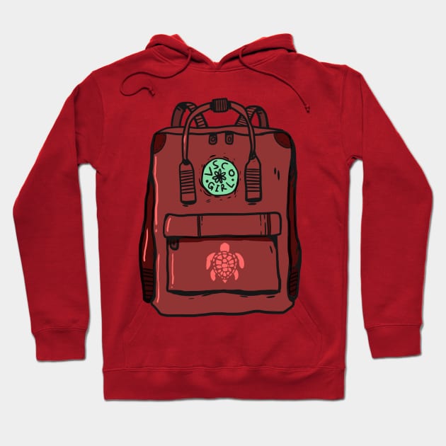 VSCO GIRL BACKPACK TURTLE Hoodie by A Comic Wizard